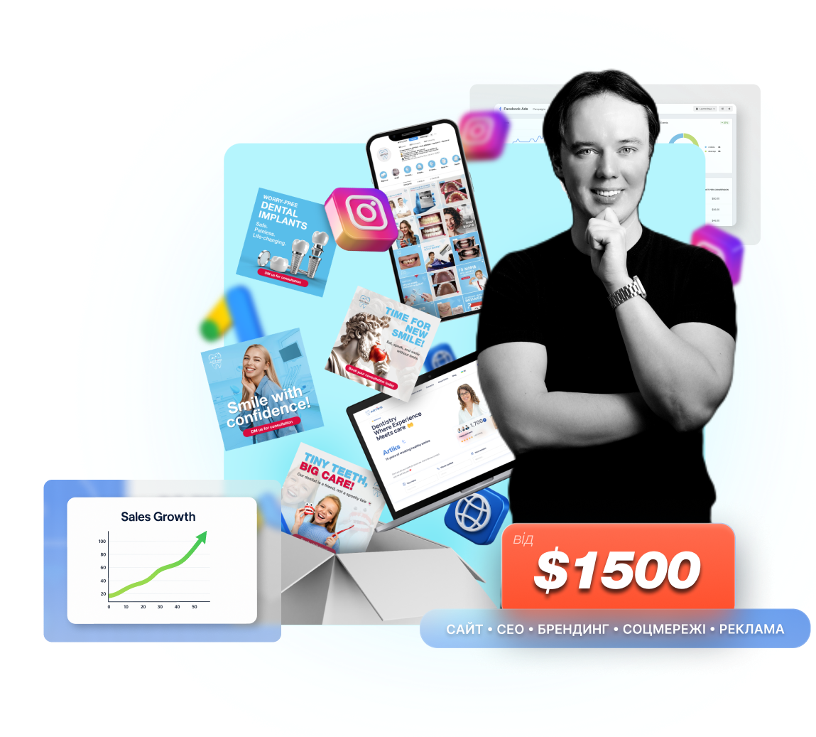 Full business digital pack Website + Base SEO + Branding + Social Media + ads